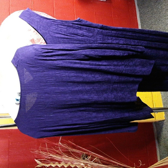 S.L Fashions Deep Purple two piece Dress - Picture 4 of 7